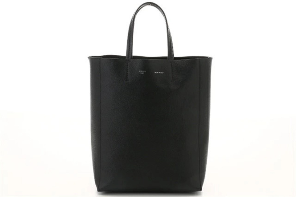 Celine Cabas Tote Bag Grained Calfskin Black
